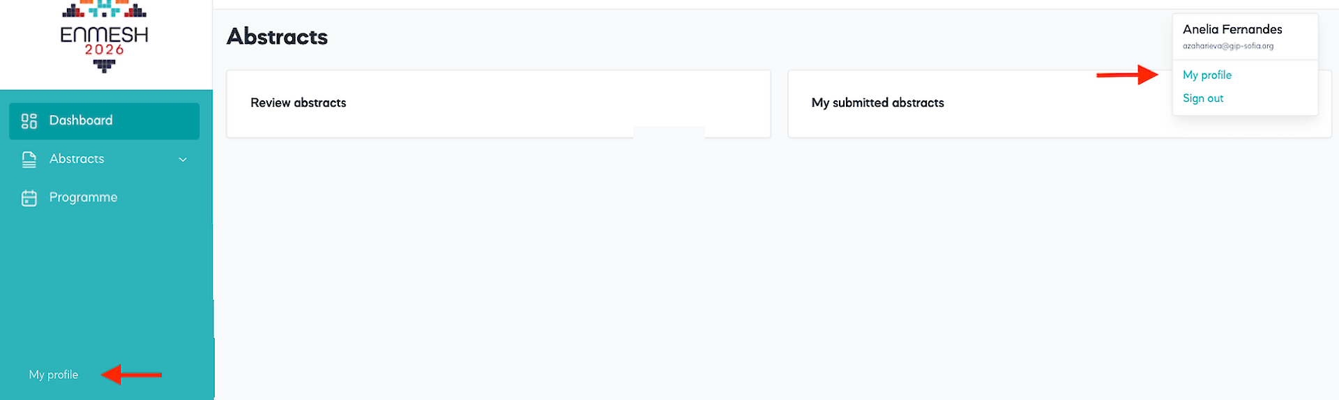 You may want to change your password for security or convenience reasons. This could be done through &ldquo;My profile&rdquo; section &ndash; located on the upper right corner of the screen and also at the bottom of the left-hand sidebar.